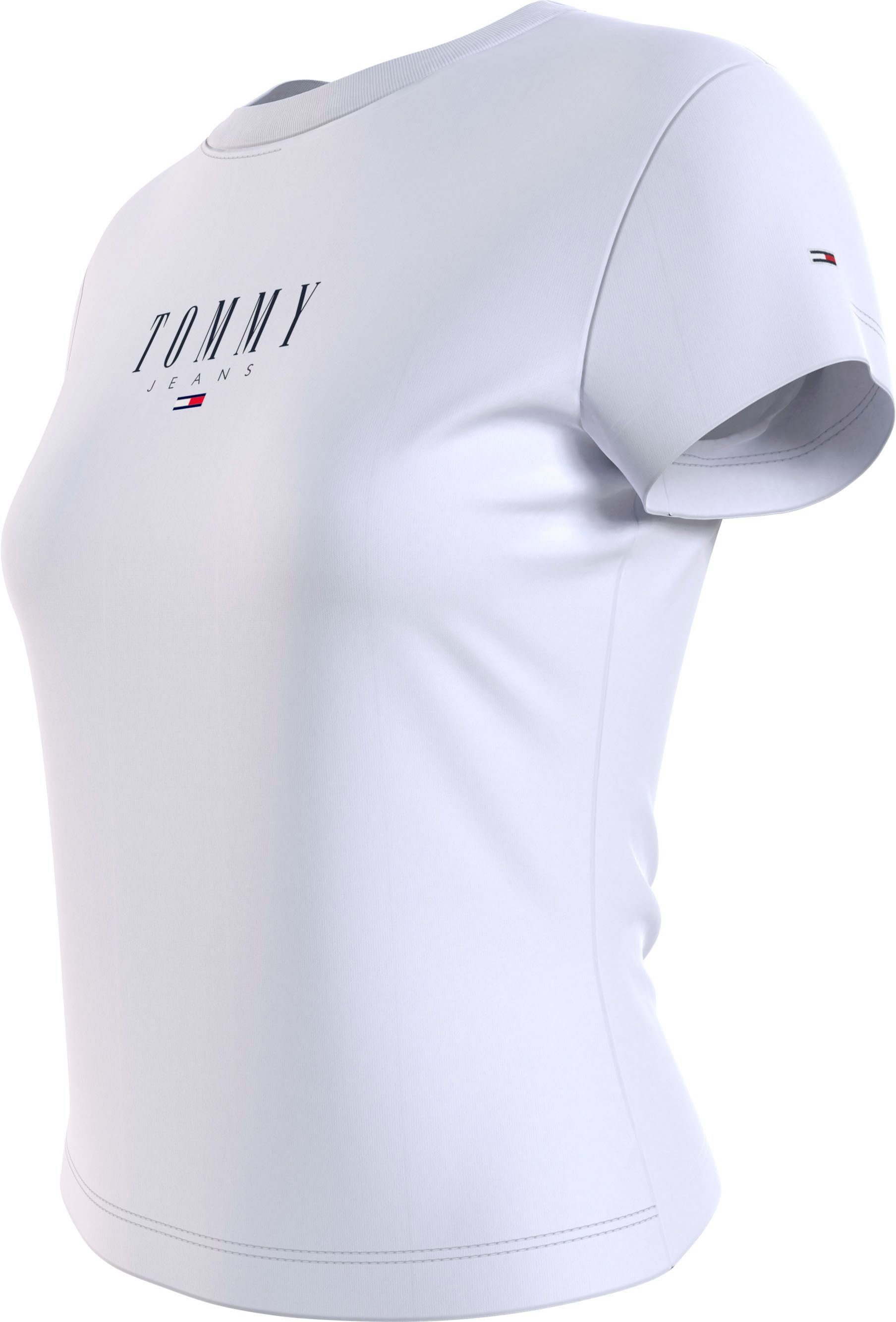 Tommy Jeans T-Shirt Logodruck 2 LOGO mit und White TJW Logostickerei BBY ESSENTIAL