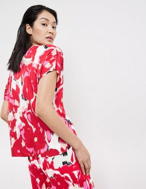 Taifun Kurzarmbluse Blusenshirt mit floralem Allover-Print