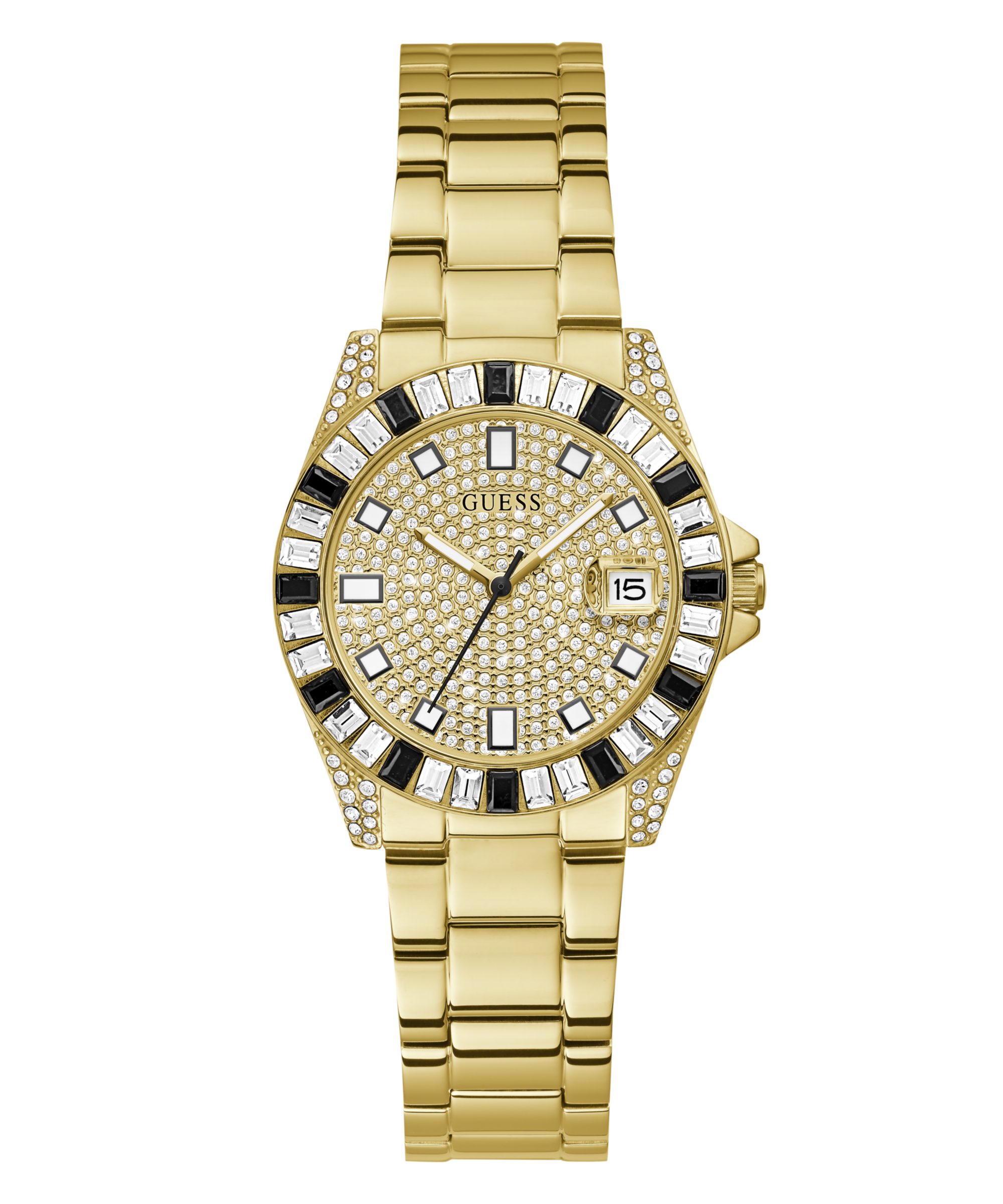 Guess Quarzuhr OPALINE GW1115L2, Armbanduhr, Damenuhr, Edelstahlarmband, analog, Tag