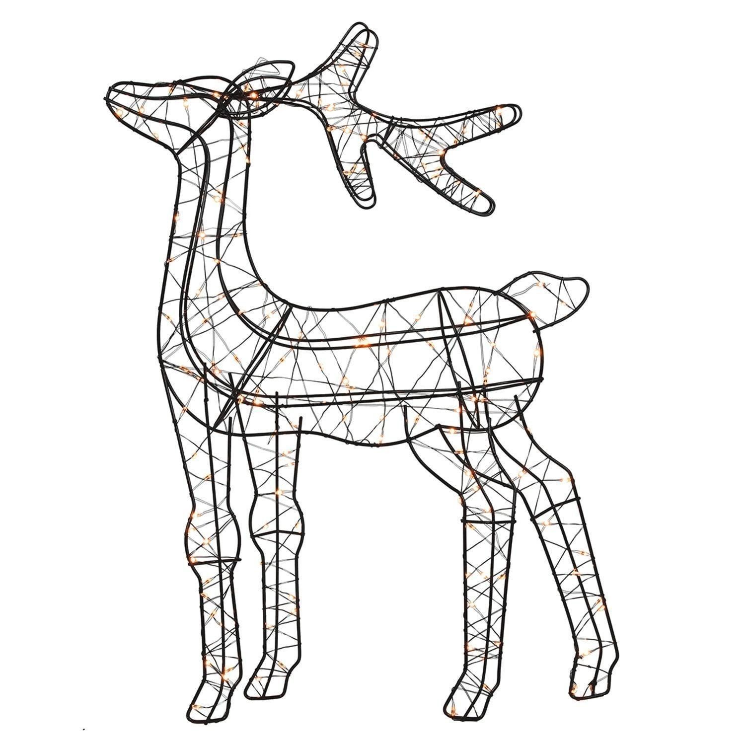 Koopman LED Dekofigur RUDI, H 55 cm, Schwarz, Kunststoff, Timerfunktion, LE günstig online kaufen