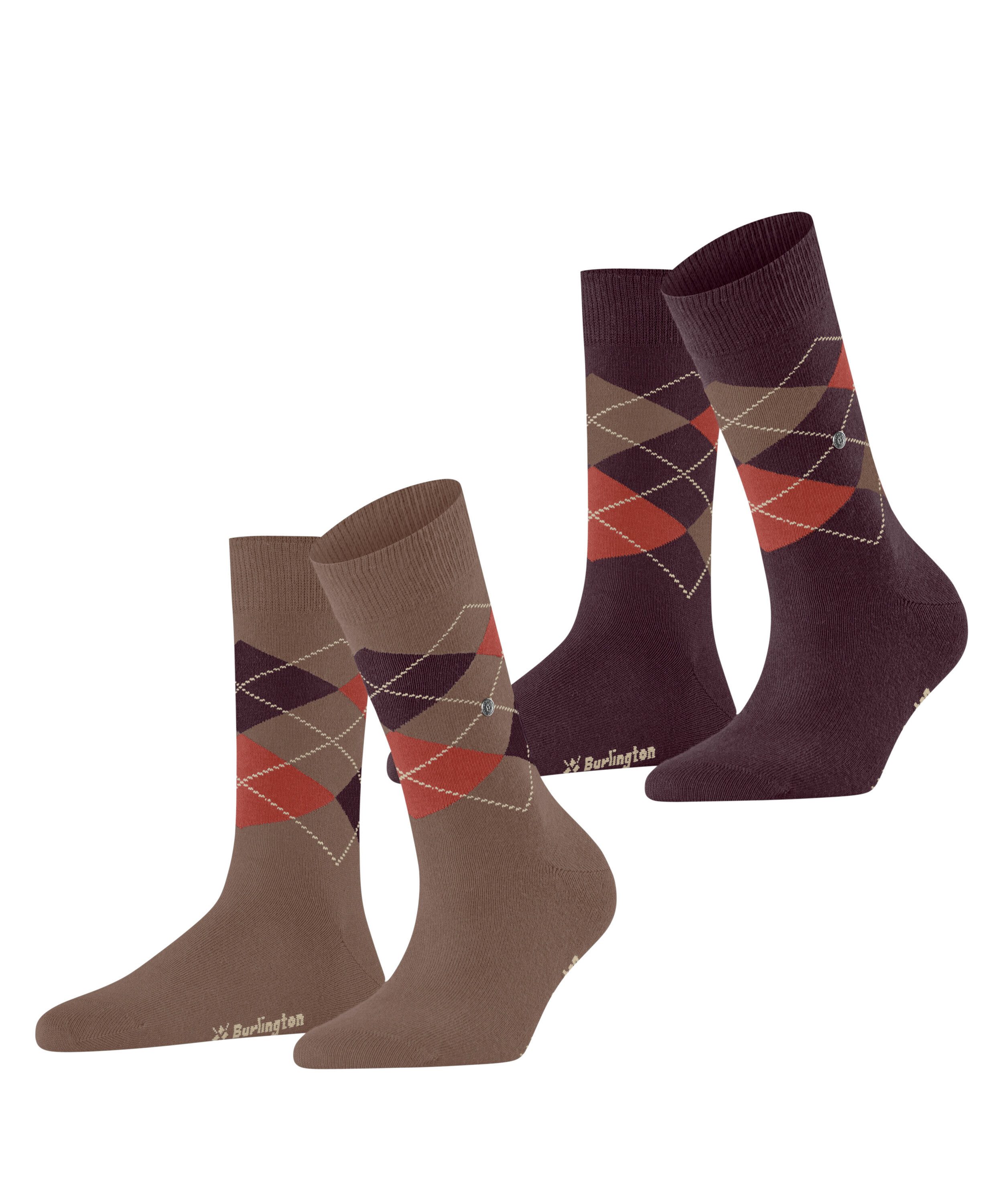 Burlington Socken Burlington Everyday Argyle Damen (2-Paar)