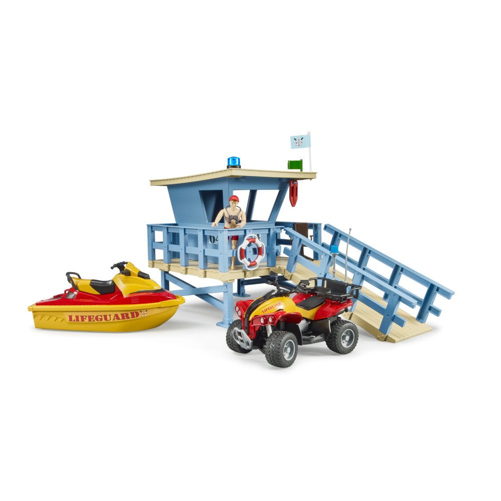 Bruder® Spiel-Gebäude bruder bworld Life Guard Station mit Zubehör 1:16