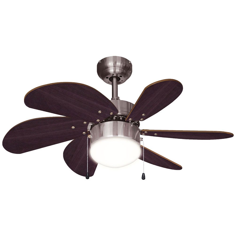 etc-shop Deckenventilator, Deckenventilator 3 Stufen Vor-Rücklauf Deckenlampe LED Holz silber