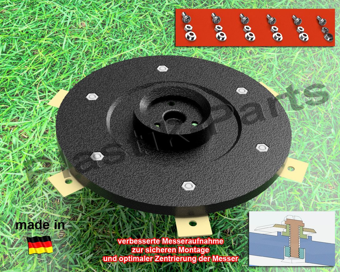 Plastik Parts Mährobotermesser Messerscheibe 6 Klingen Messerteller McCulloch ROB S400 ROB S600 S800