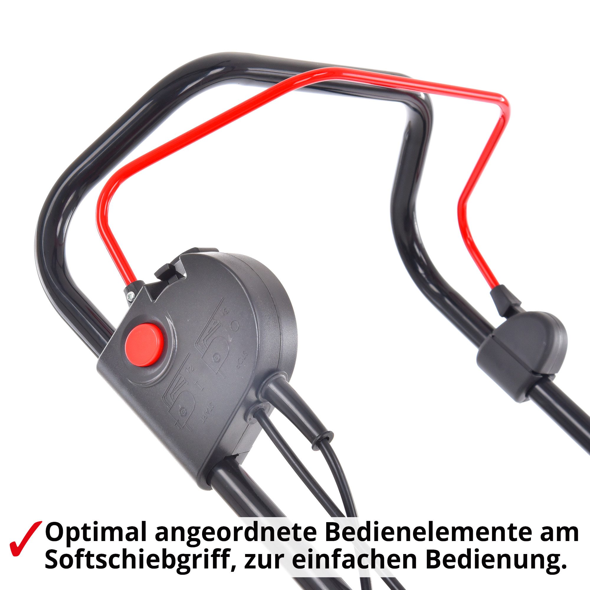 Hecht 1845 electric lawnmower with mulching kit, steel housing, 46 cm cutting width, 1800W, 30-75 mm cutting height