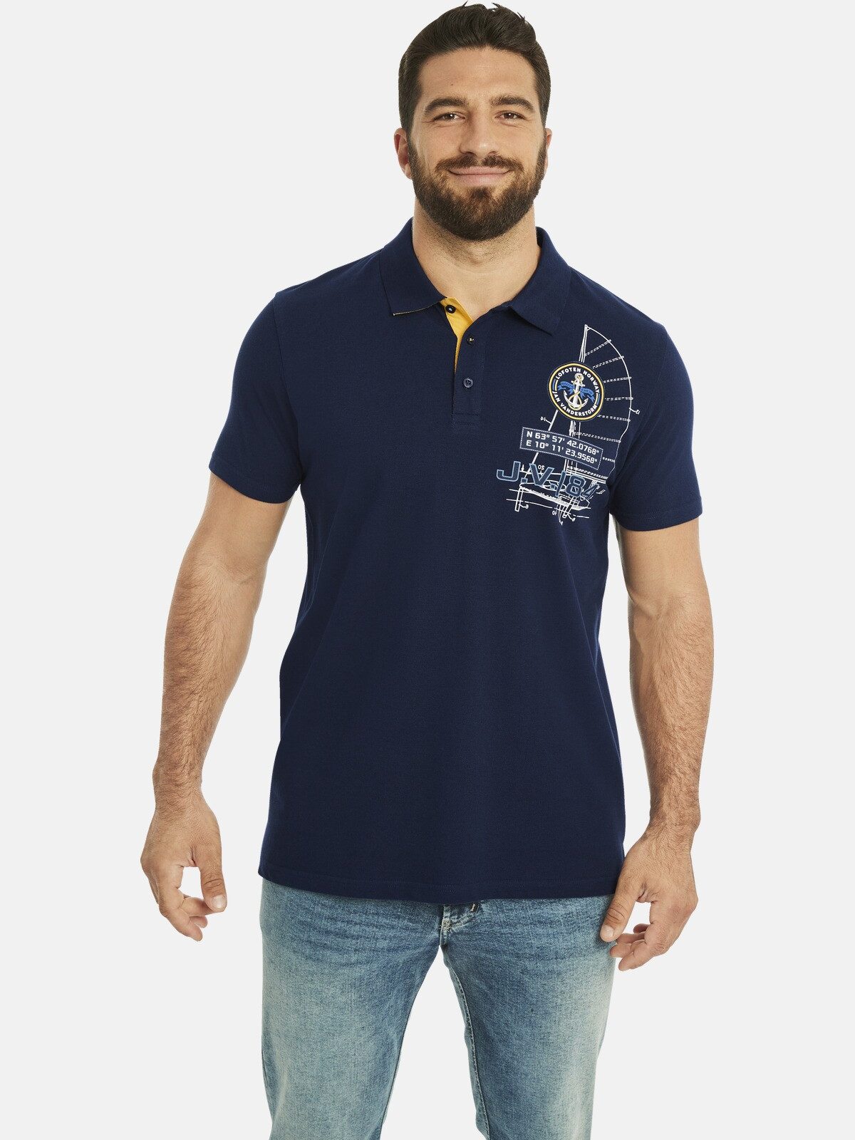 Jan Vanderstorm Poloshirt NICCO aus reinem günstig online kaufen