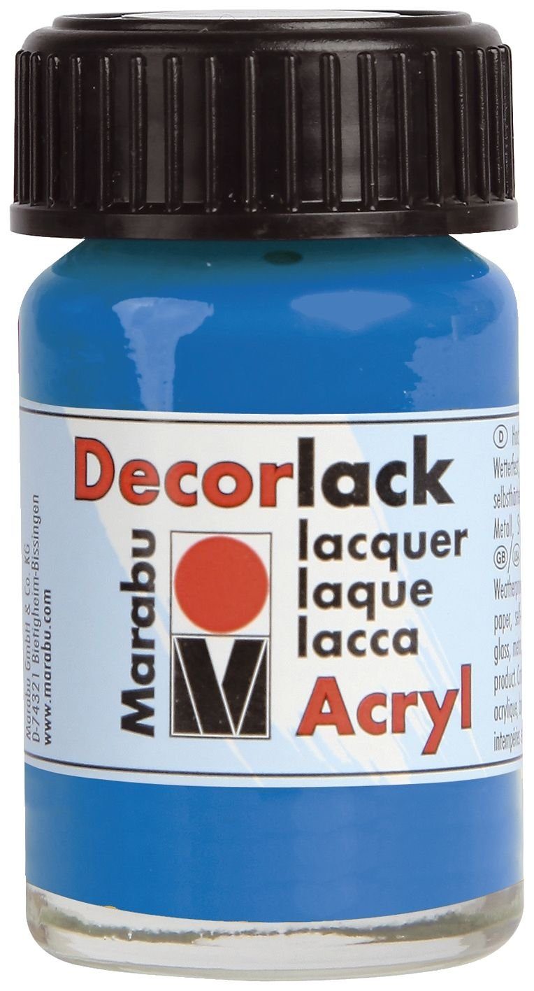 Marabu Kugelschreiber Decorlack Acryl - Azurblau 095, 15 ml