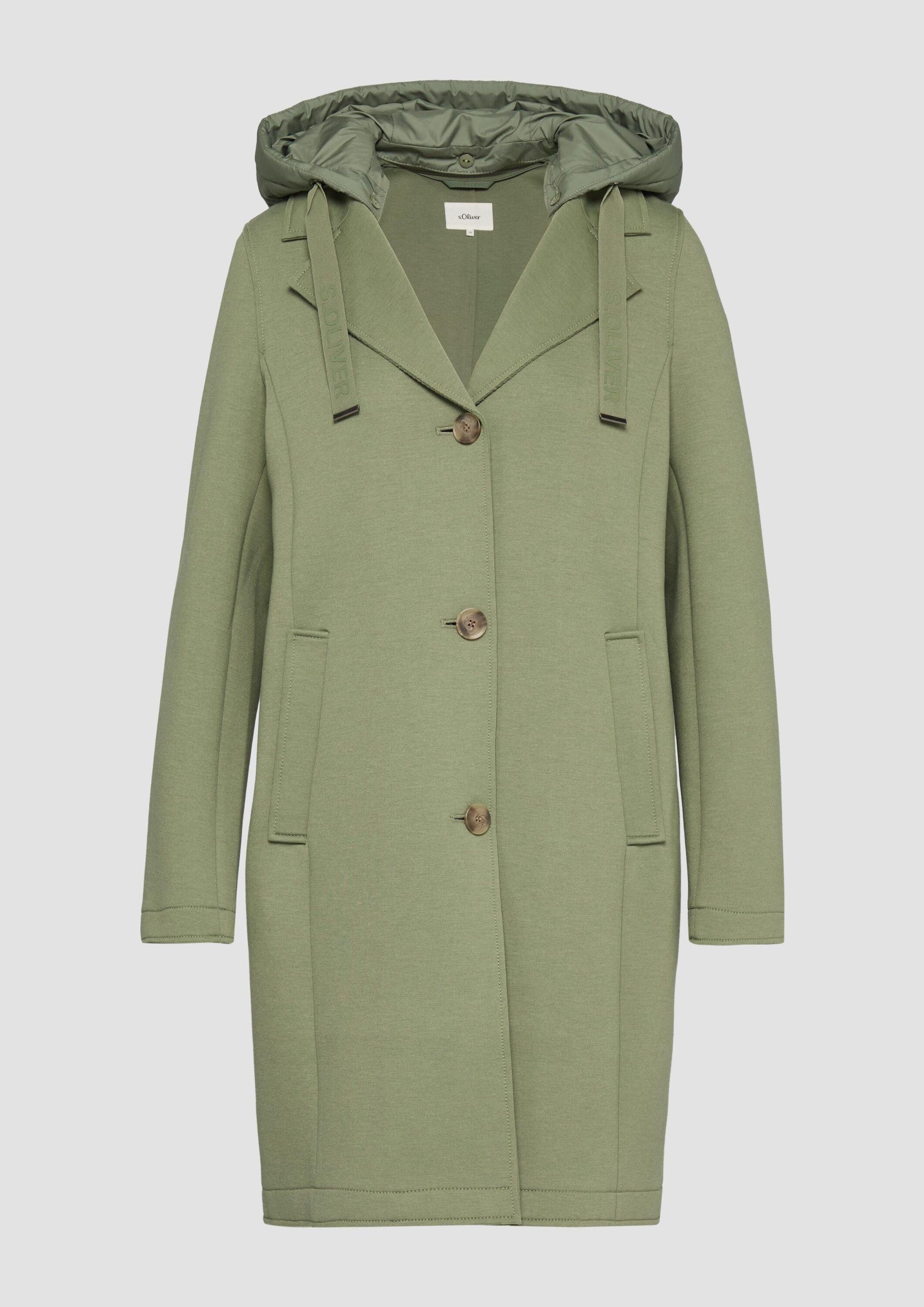 s.Oliver Funktionsmantel Outdoor-Mantel Scubamantel mit abnehmbarer Kapuze