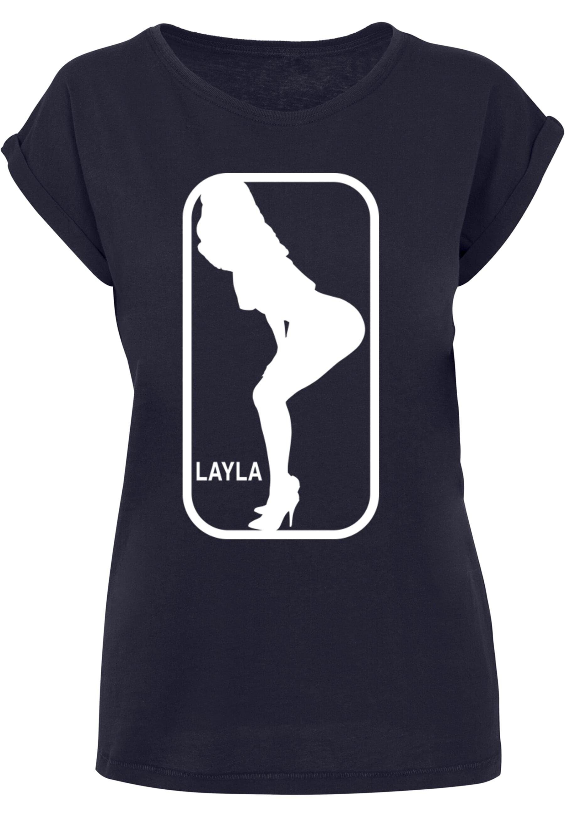 T-Shirt Dance (1-tlg) Damen navy Merchcode Layla Ladies T-Shirt X