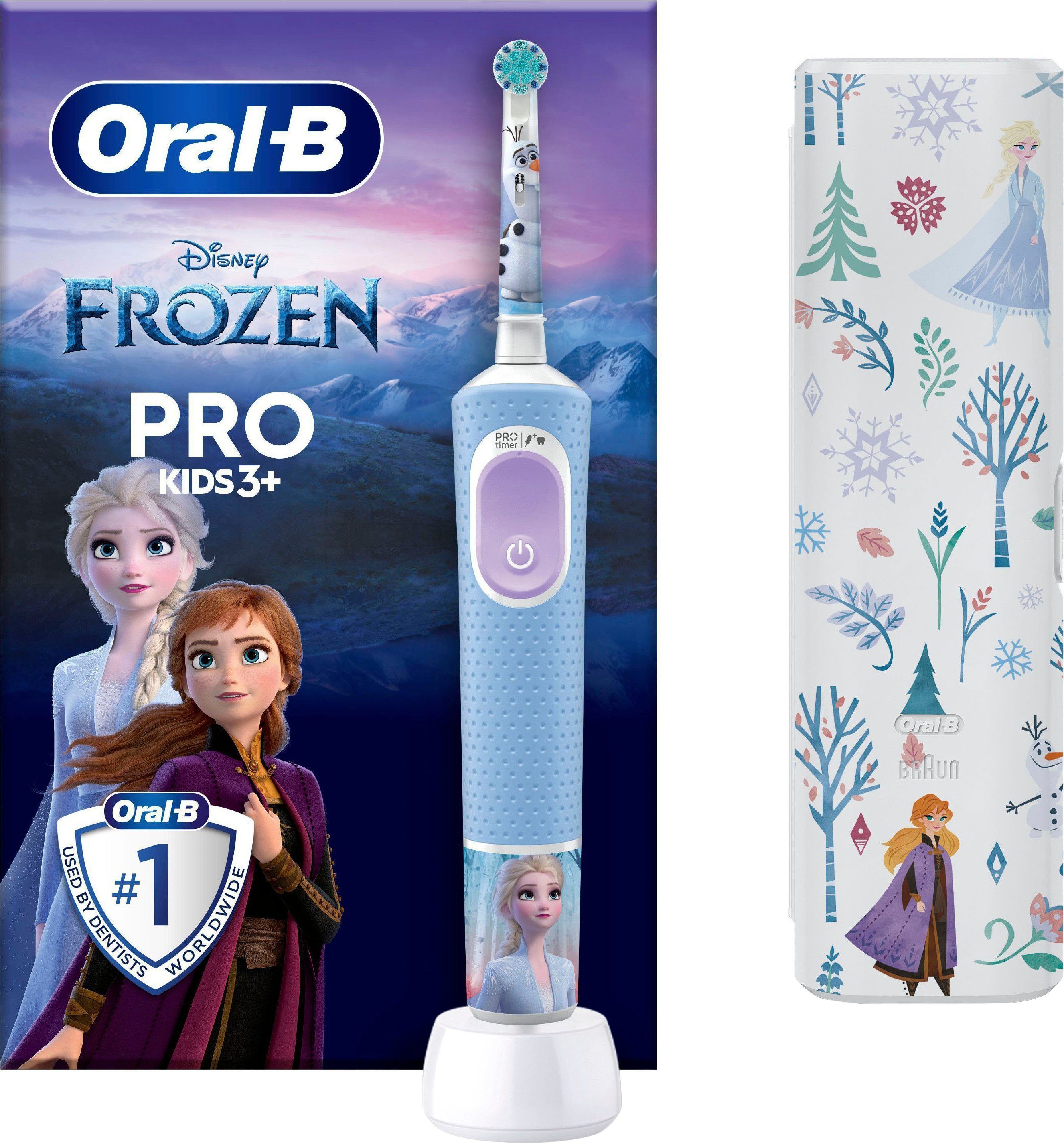 Oral B Elektrische Zahnbürste Pro Kids Frozen, Aufsteckbürsten: 1 St., für  Kinder ab 3 Jahren