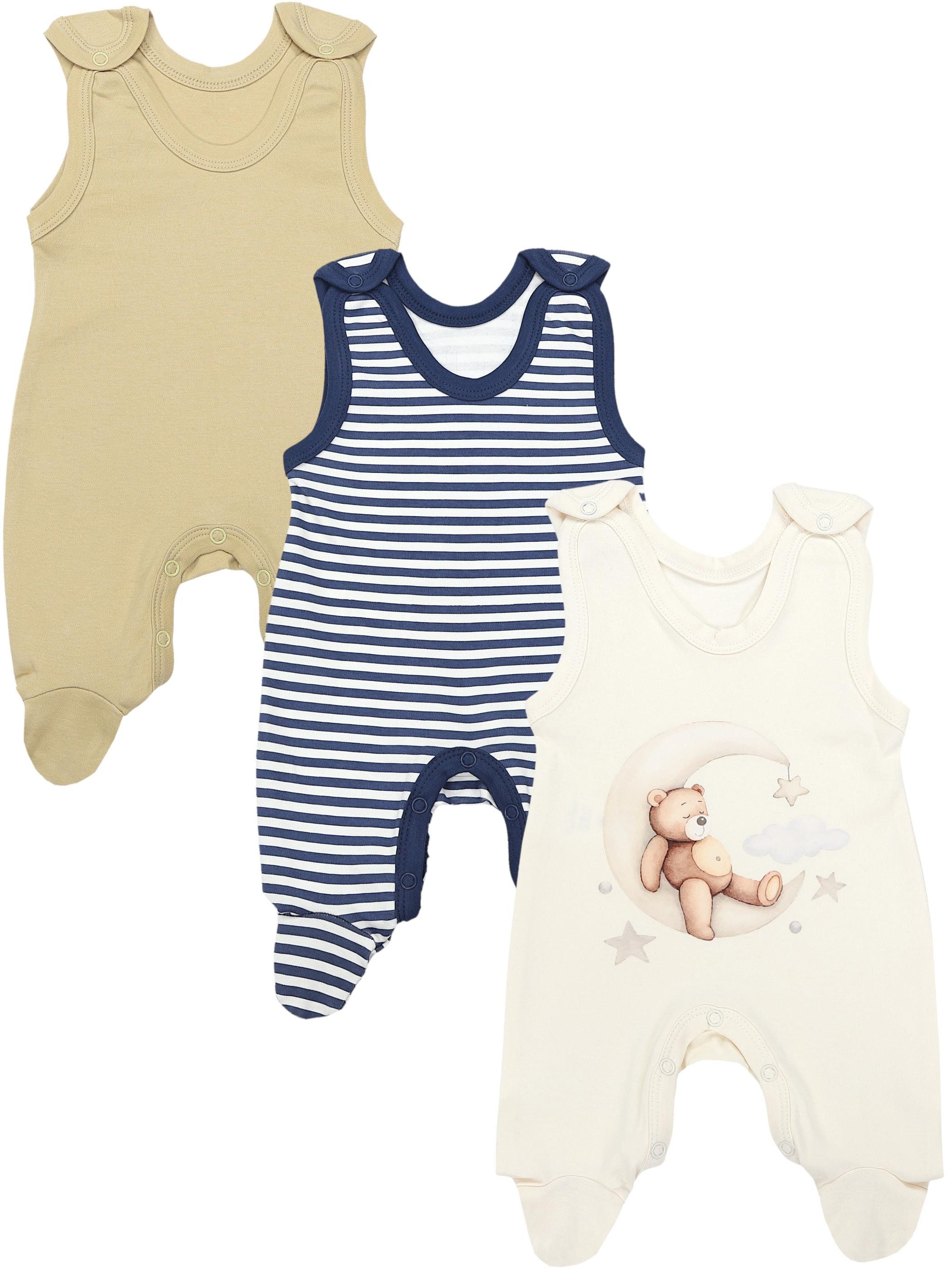 TupTam Strampler TupTam Baby Mädchen Strampler mit Fuß 3er Pack