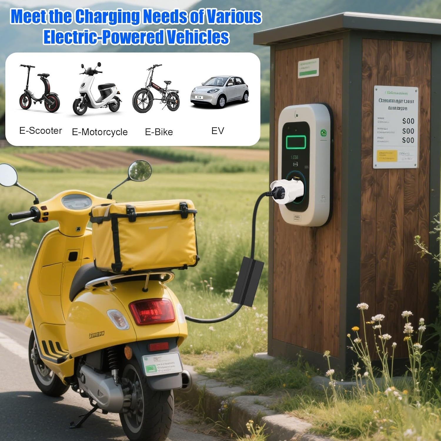 FELIXLEO Elektroauto-Ladestation 2 auf Schuko Adapter 220V 16A 3,5KW Ladesäule, 1-St. – Bild 4 von 5