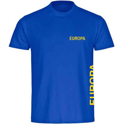 multifanshop T-Shirt Kinder Europa - Brust & Seite - Boy Girl
