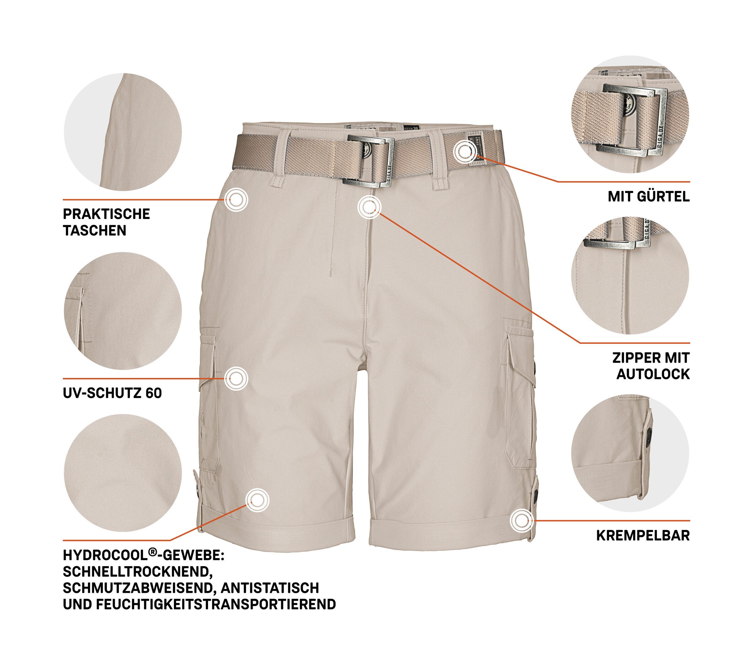 G.I.G.A. DX by killtec Shorts GS 6 WMN SHRTS Shorts mit HYDROCOOL, schnelltrocknend, Comfort-Stretch, USF 60+ – Bild 5 von 5