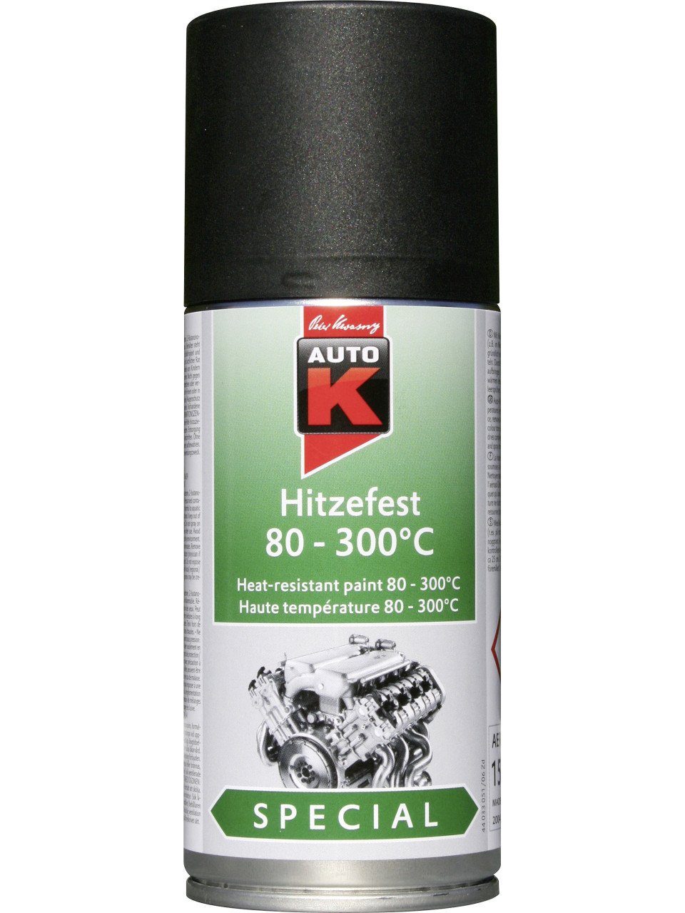 Auto-K Sprühlack Auto-K Lack Hitzefest 300°C Spezial schwarz 150ml | Sprühlacke