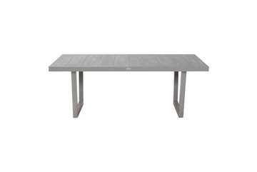 LC Garden Gartentisch LC Garden »Bondino« Dining Gartentisch silber 200x100x75cm V-Fuß mit Keramik Tischplatte grau