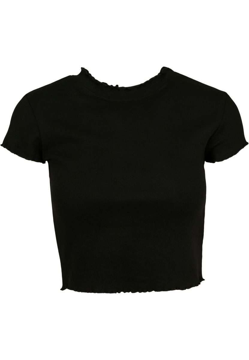 URBAN CLASSICS Rundhalsshirt Ladies Cropped Rib Tee 2-Pack Damen T-Shirt – Bild 2 von 3