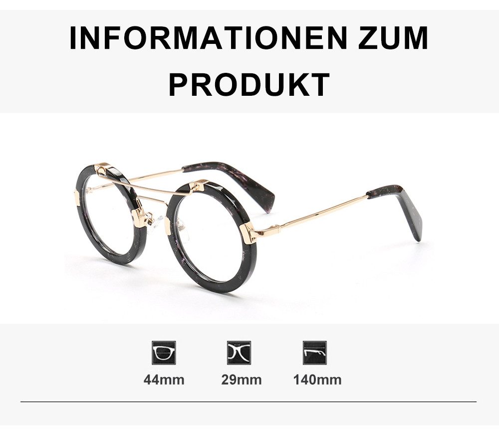 PACIEA Lesebrille Damen Herren Anti Blaulicht Rund Doppelbalkenrahmen