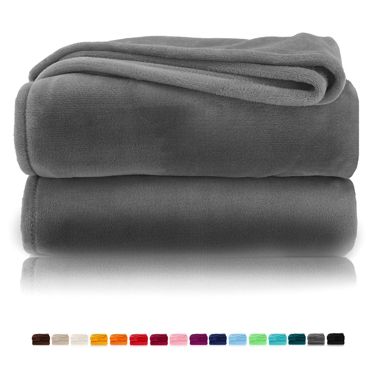 Wohndecke Premium Super Soft Flanell Kuscheldecke Sofadecke, heimtexland, super weich und flauschig, Всіrgiker geeignet, atmungsaktiv