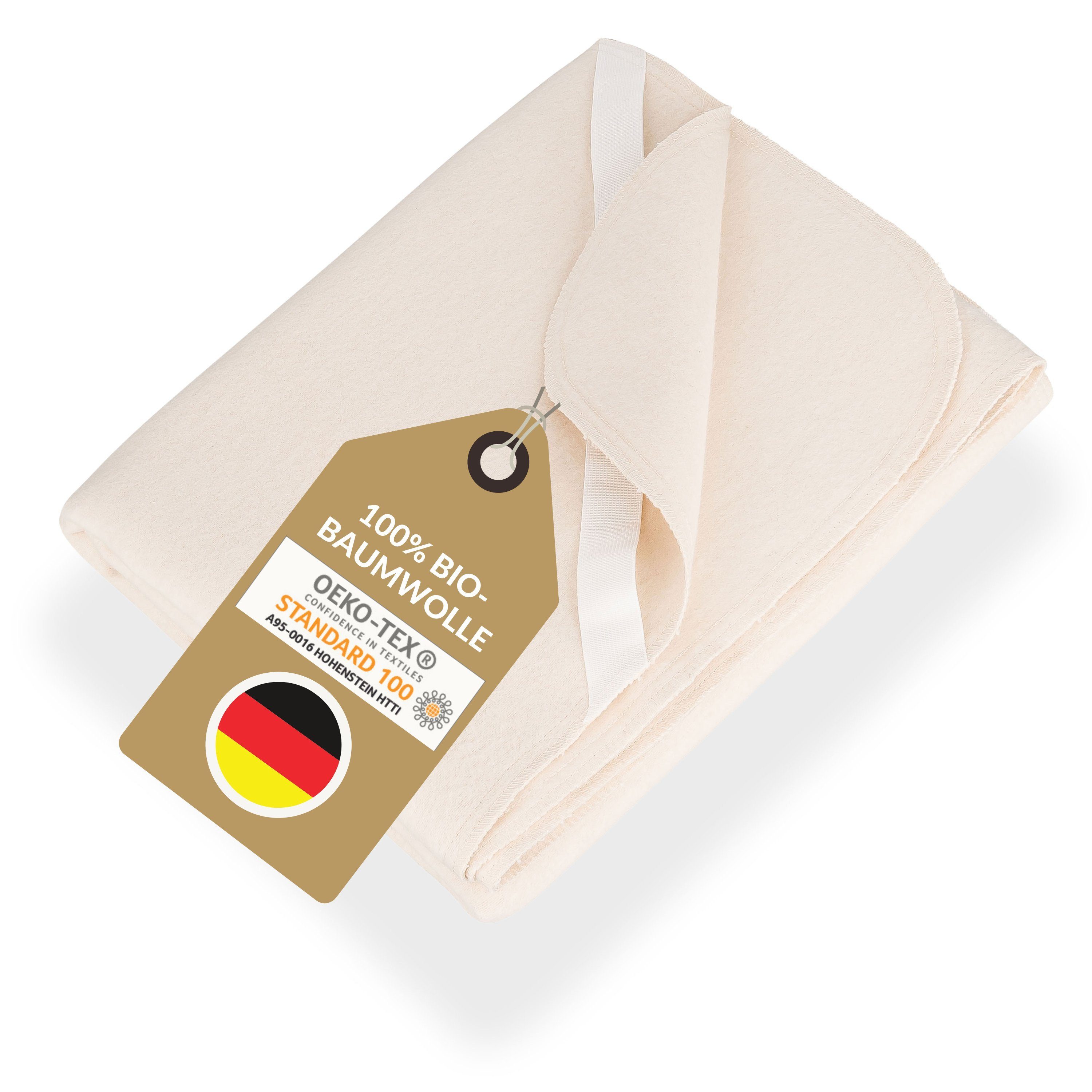 Matratzenschutzbezug Moltonauflage aus 100 Bio-Baumwolle - MADE IN GERMANY günstig online kaufen