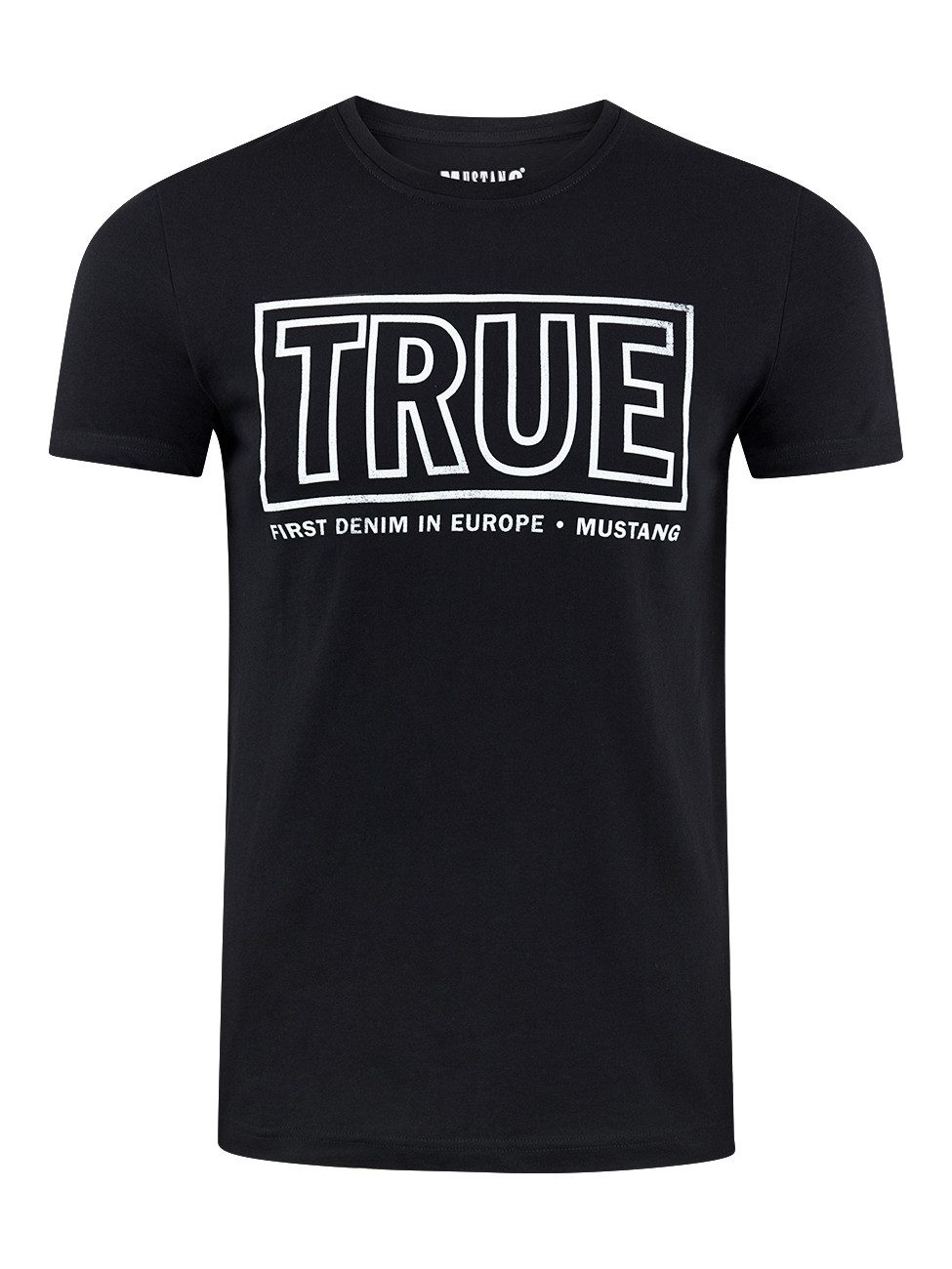 MUSTANG T-Shirt Herren Printshirt Regular Fit (1-tlg) Kurzarm Tee Shirt mit günstig online kaufen