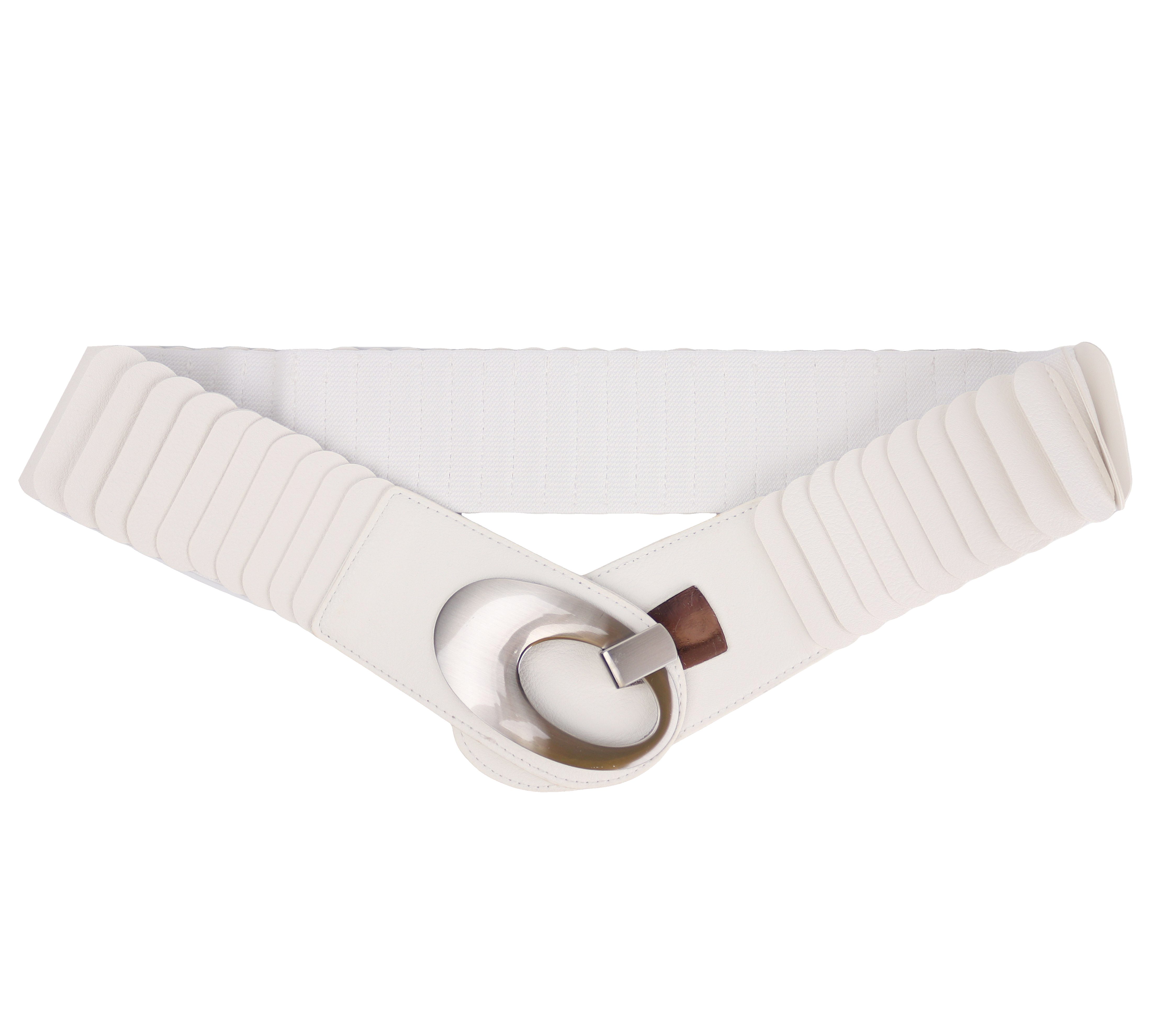 MIRROSI Taillengürtel Leo Unifarbe breit 6cm für Taillenumfang 85 bis 110cm, ONESIZE (Angenehmes Tragesgefühl, Leopard Muster, Unifarben) Breiter Stretch Gürtel
