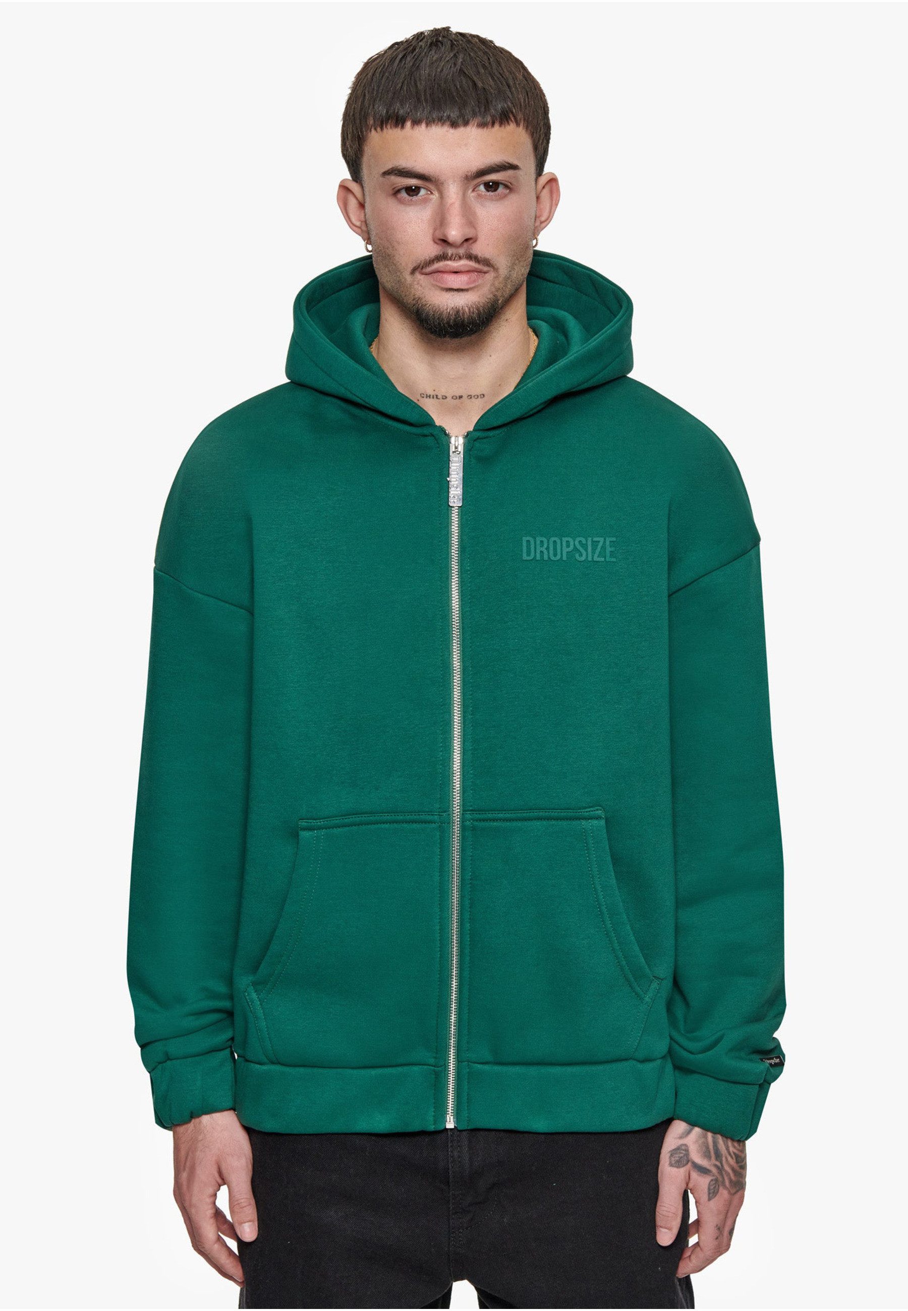 Dropsize Kapuzenfleecejacke Dropsize Herren (1-St)