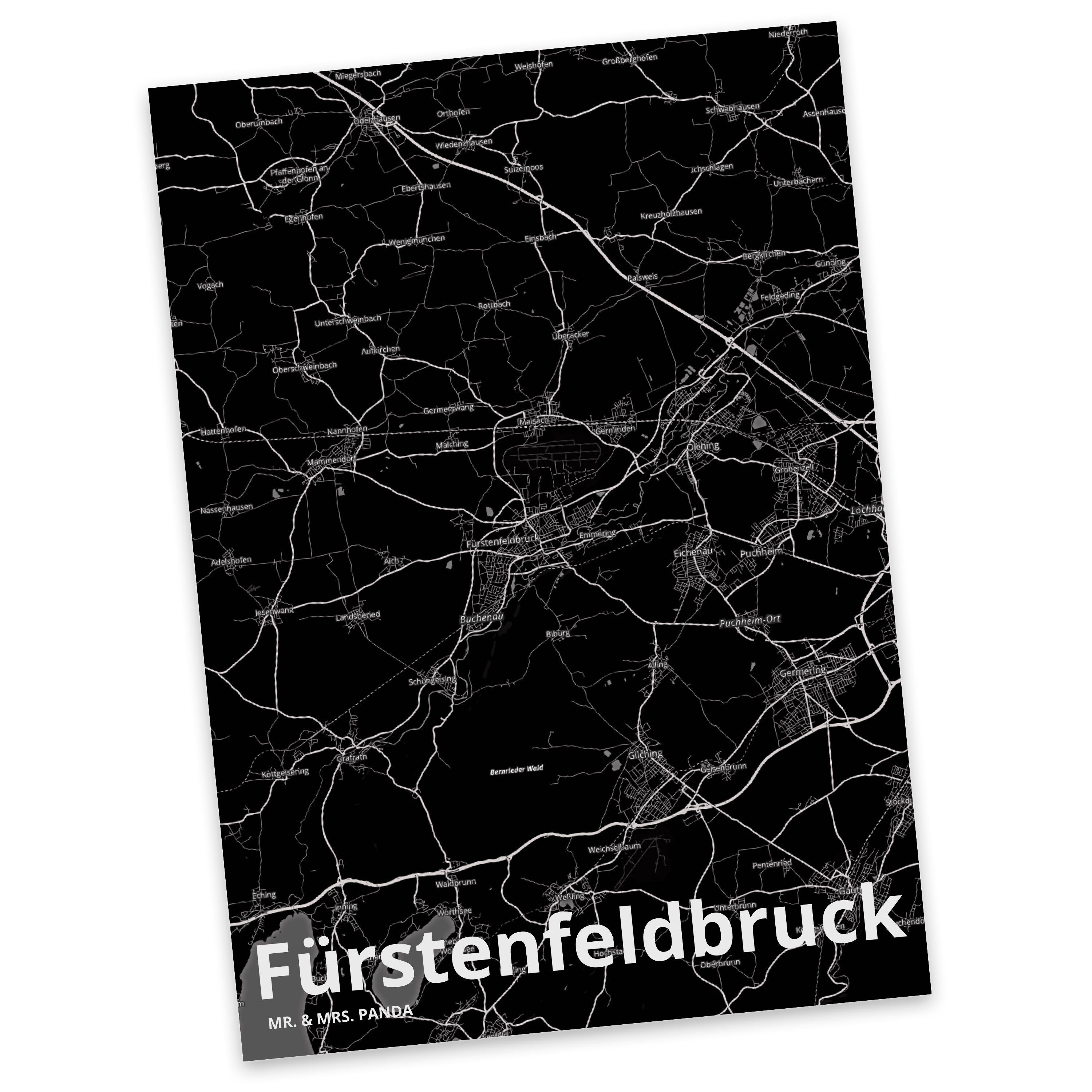 Fürstenfeldbruck - & Postkarte Mrs. Städte, Geschenk, Karte Dankeskarte, Mr. Dorf, Panda Stadt,