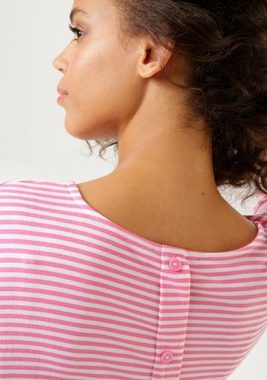 Aniston CASUAL Langarmshirt der Clou: die Fake-Knopfleiste im Rücken - NEUE KOLLEKTION