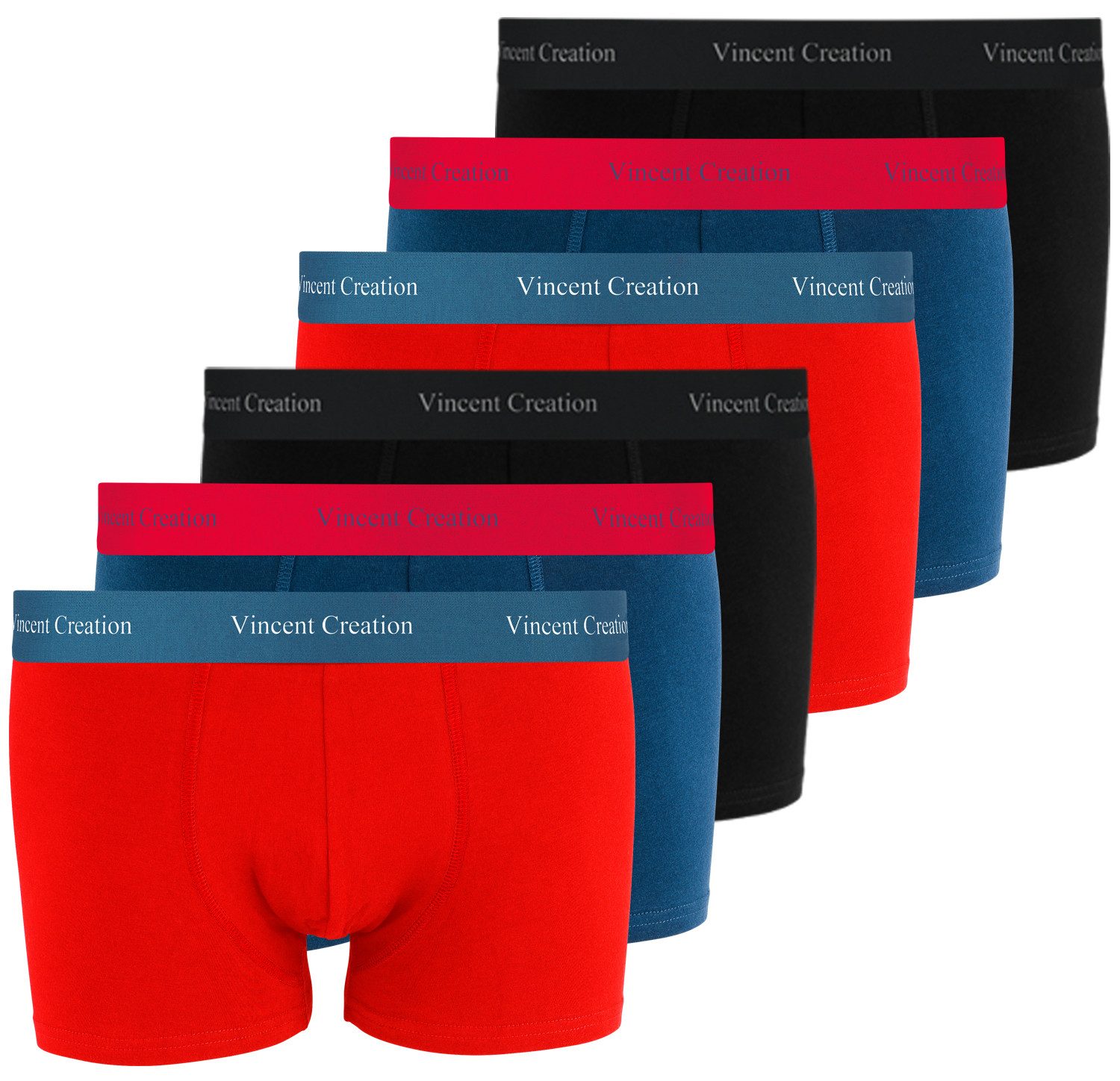 Vincent Creation® Boxershorts (6-St) angenehm stretchiger Baumwollmix günstig online kaufen