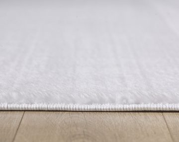 Hochflor-Teppich Unicolor - Einfarbig, Carpettex, Rund, Höhe: 25 mm, Teppich Wohnzimmer Einfarbig Weich Plüsch Modern Shaggy