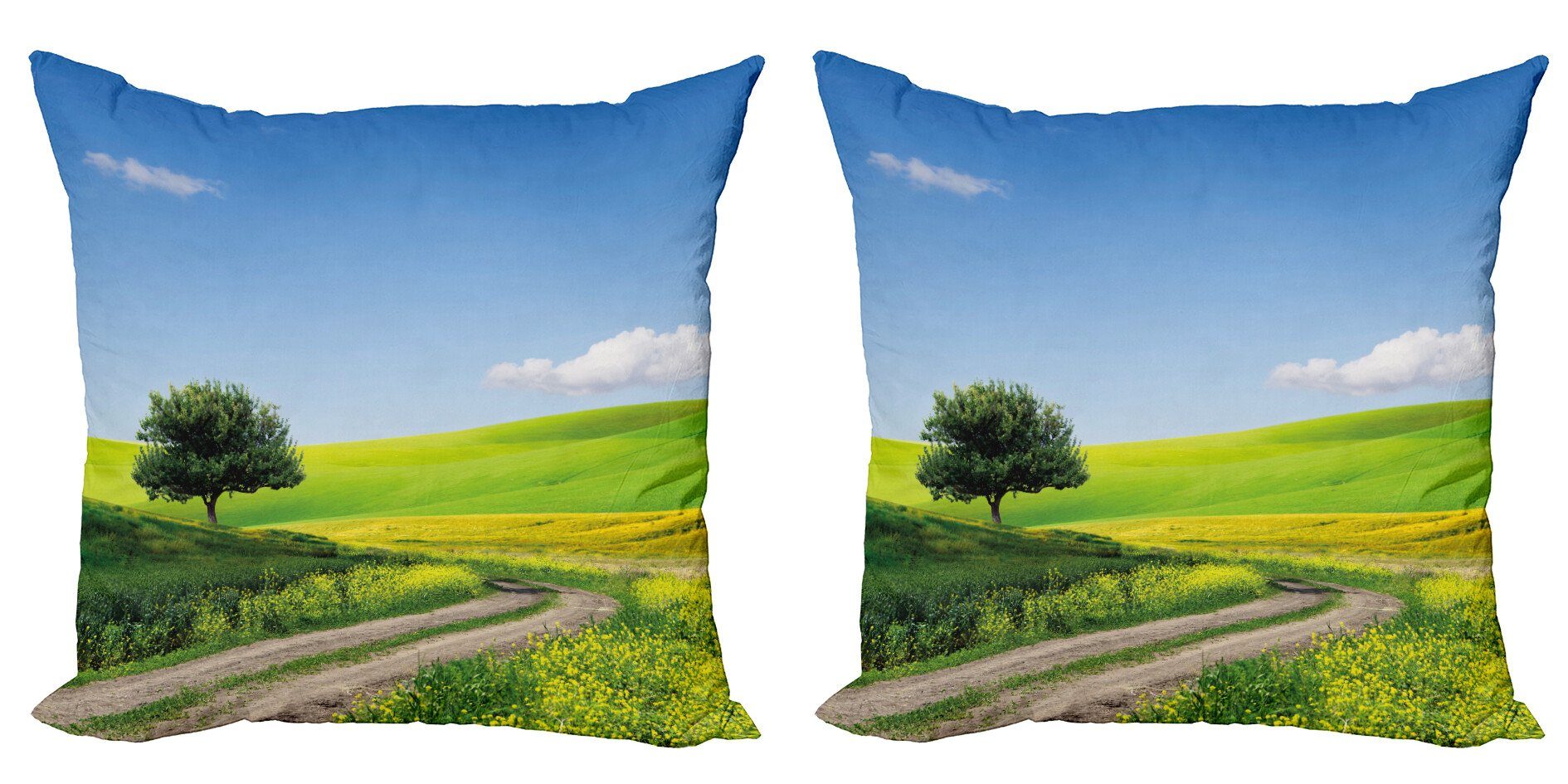 Kissenbezüge Doppelseitiger Modern Land Accent Landschaft Stück), Digitaldruck, Natur Abakuhaus (2 Rural