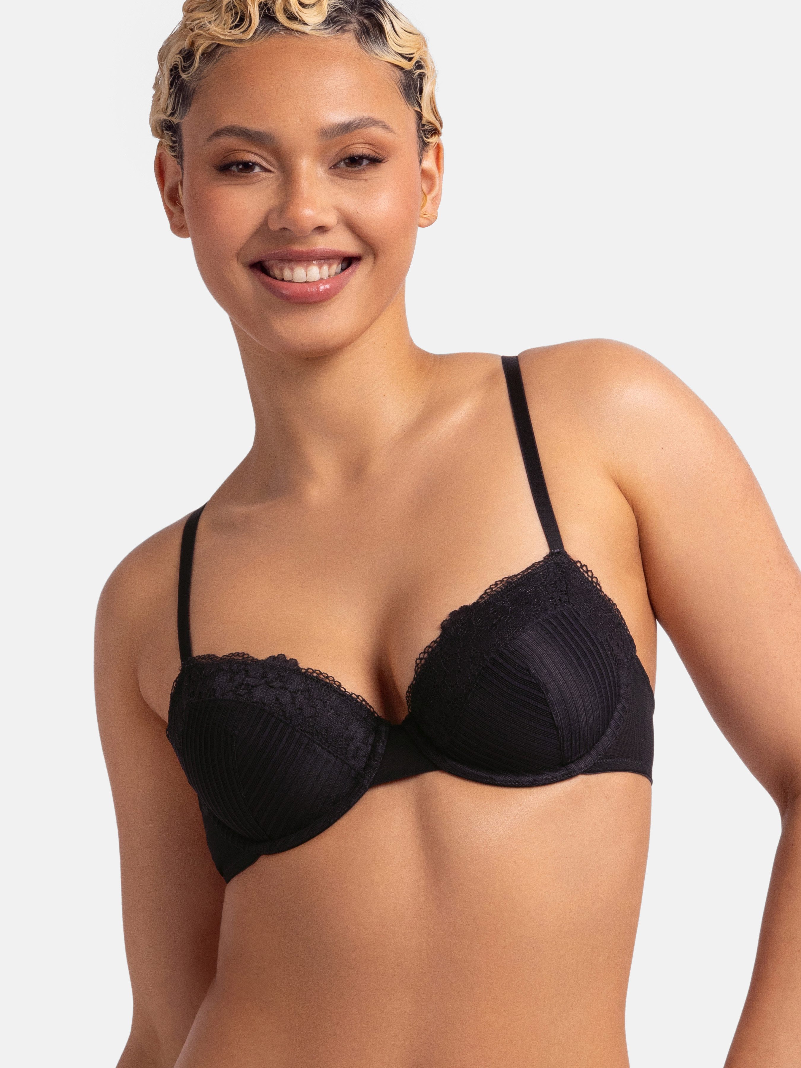 Dorina Bügel-BH Muriel (2er Pack) mit zarten Spitzen- und Strukturakzenten