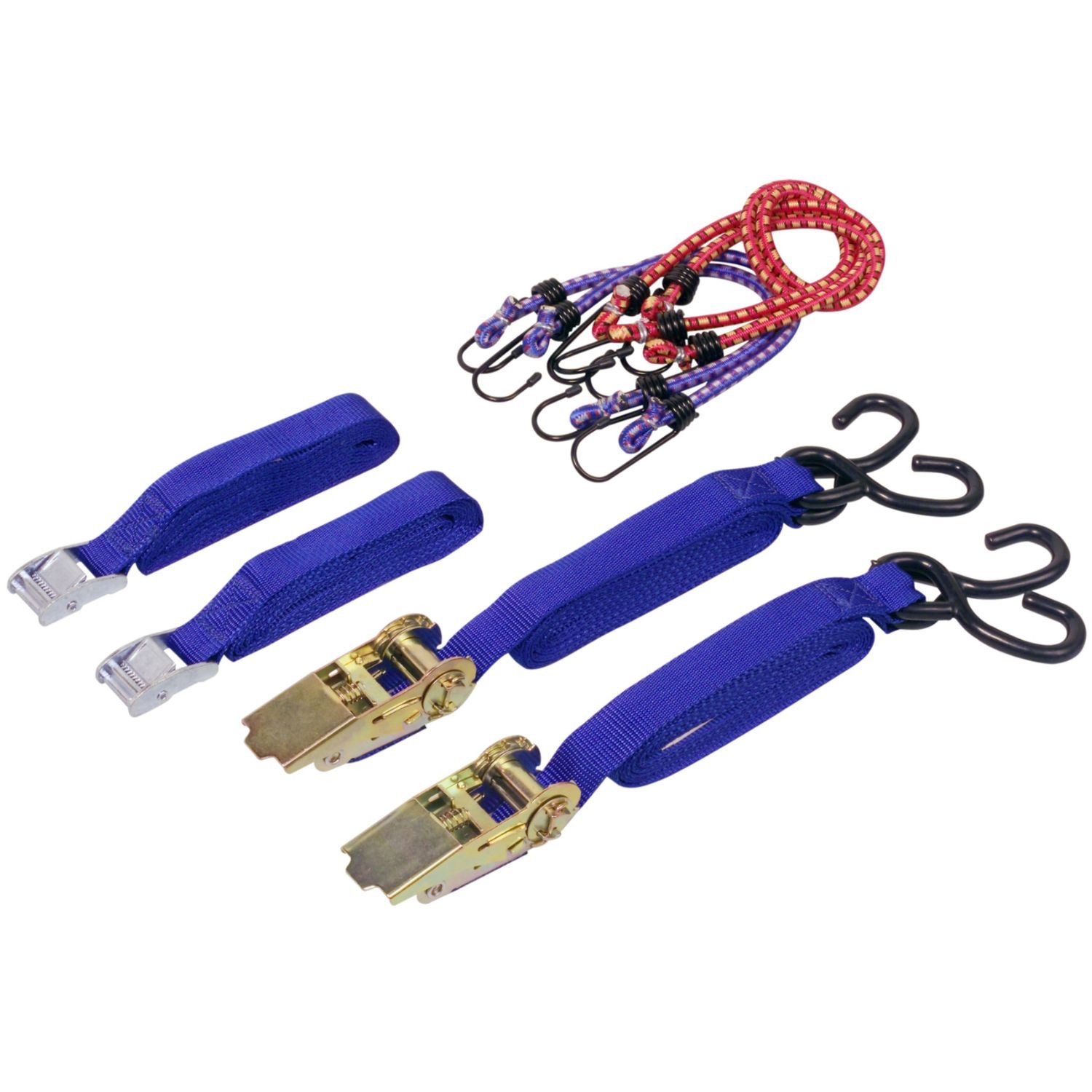 UNITEC Spanngurt Spanngurt Set 8-teilig Spanngurte Ratsche (8-St) Zurrgurte Haken Auto Kofferraum Anhänger Ratschengurt Gurt S-Haken