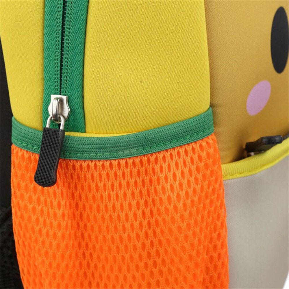 Puckator Kinderrucksack Dinosaurier Giraffe Marienkäfer Hai (mit Reißverschluss, 1-tlg., Rucksack), für Picknick Schule Kindergarten