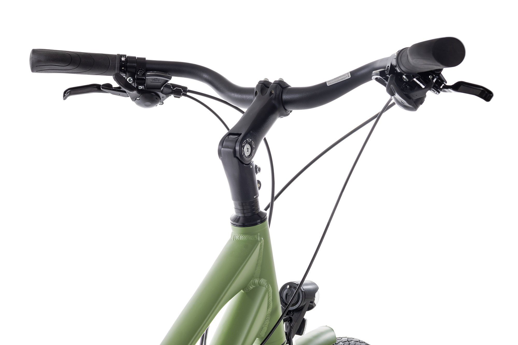 Bergrausch Trekking Bike Hochwilde Trapez, 27-speed Shimano Alivio RD-M3100SGS derailleur, derailleur gears, 28-inch green trekking bike