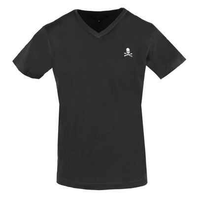 PHILIPP PLEIN T-Shirt Philipp Plein T-Shirts, V-Ausschnitt, Schwarz TOTENKOPF LOGO UNDERWEAR SHIRT WOW
