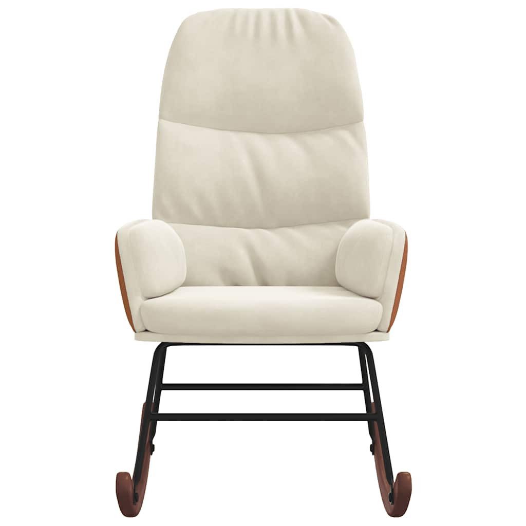 vidaXL Schaukelstuhl Schaukelstuhl Samt Creme (1 günstig online kaufen