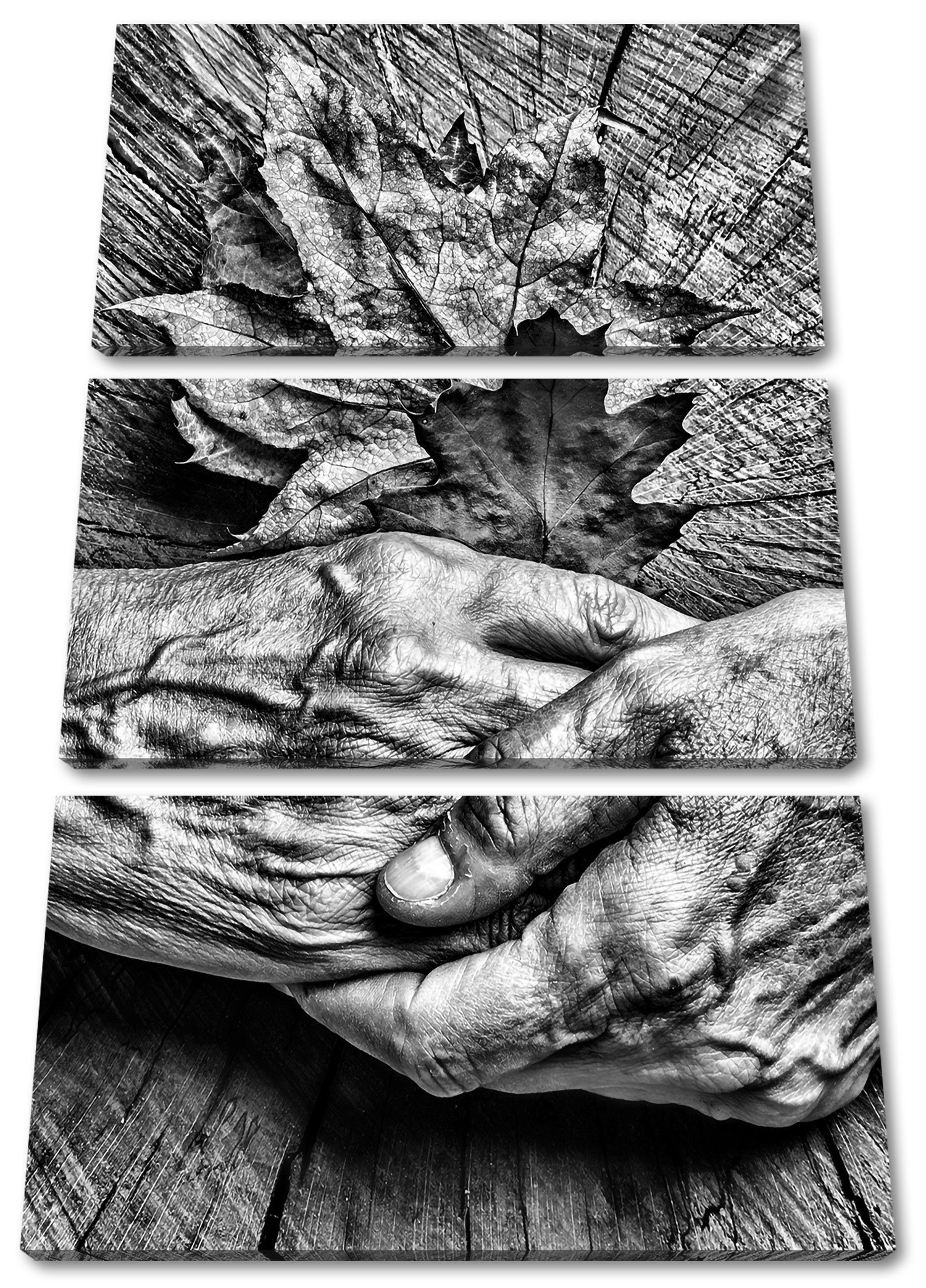 Leinwandbild Pixxprint 3Teiler ans Zackenaufhänger inkl. Ende Zusammen (120x80cm) Bis bespannt, fertig Zusammen, ans (1 Leinwandbild Ende St), Bis