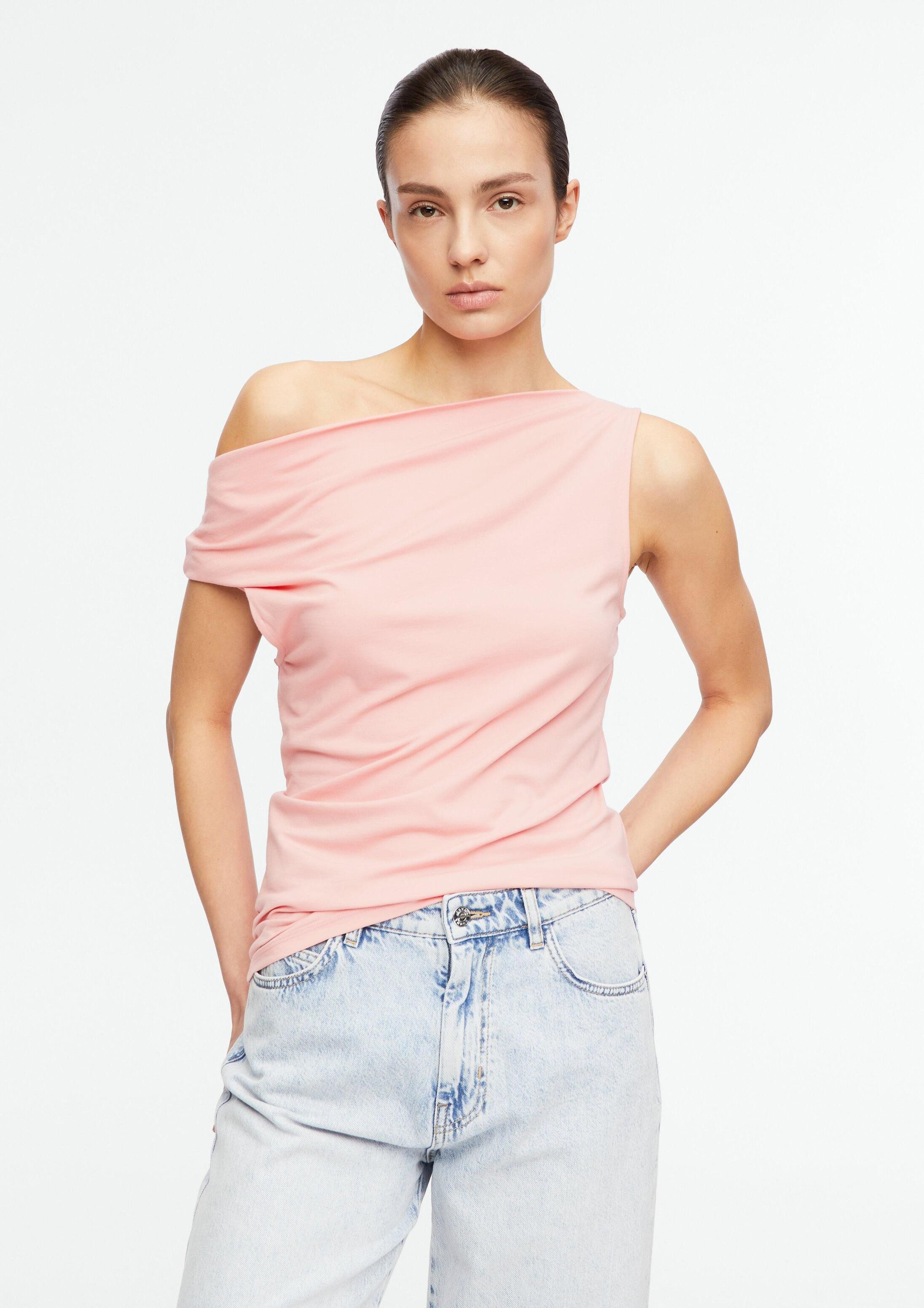 comma Muskelshirt T-Shirt Top mit asymmetrischer Schulter