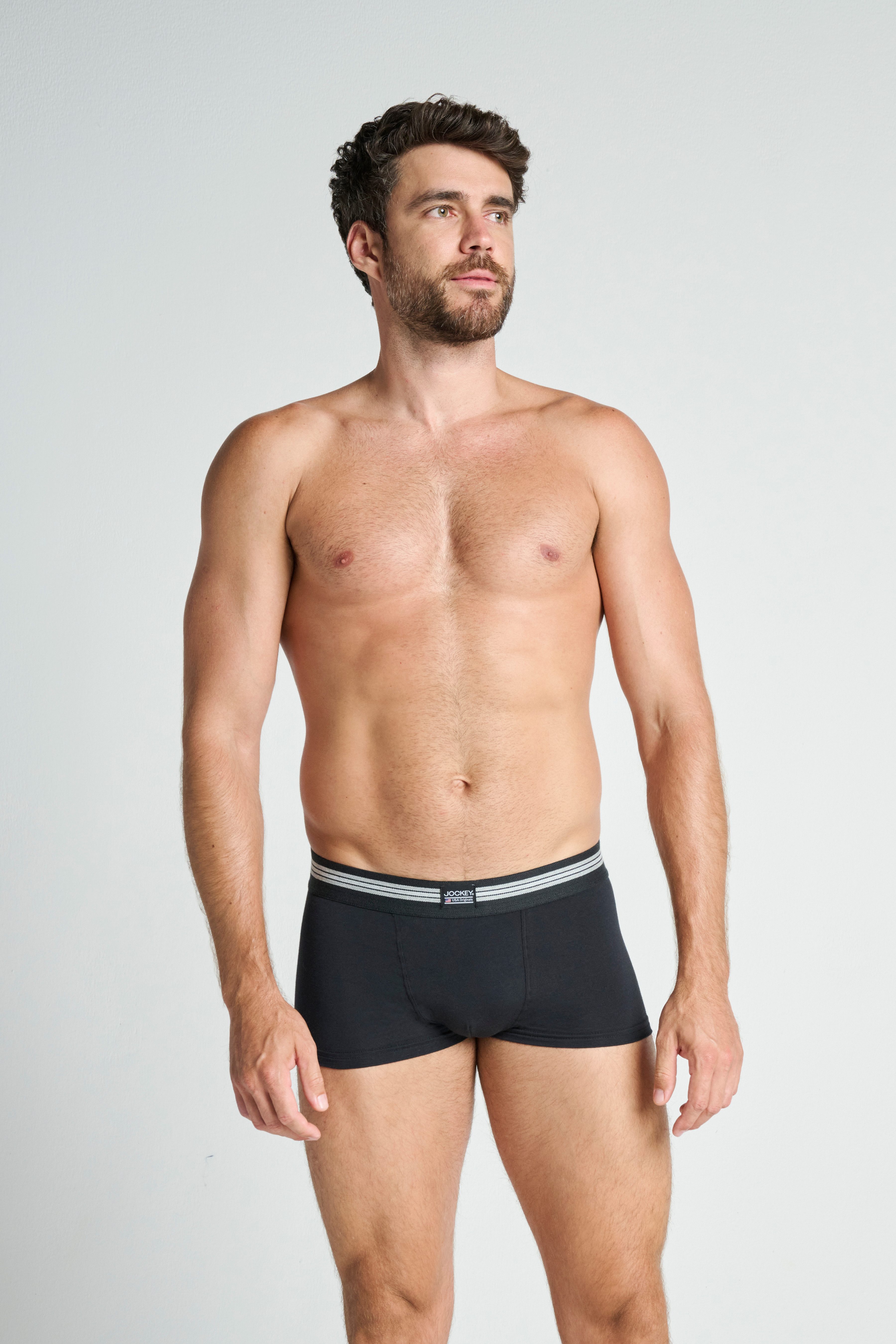 Jockey Trunk Cotton Stretch (6er Pack) mittlere Bundhöhe, ohne Eingriff, kurzes Bein, elastisch