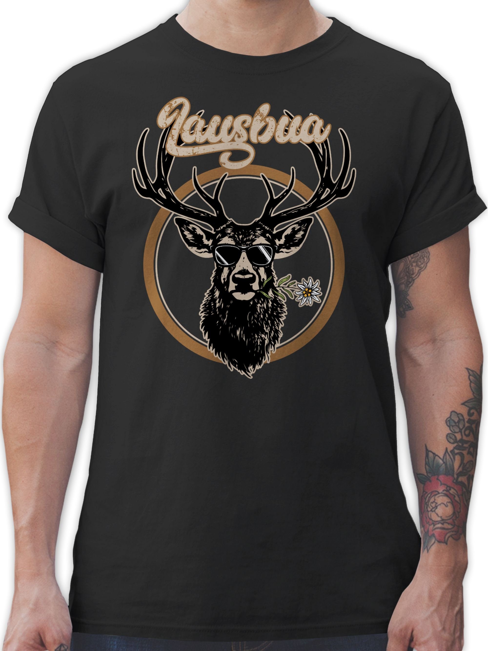 T-Shirt Lausbua Hirsch Hirschgeweih Lausbub