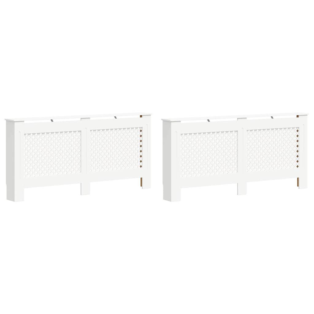 vidaXL Heizkörper Heizkörperverkleidungen 2 Stk. Weiß 172×19×81,5 cm MDF
