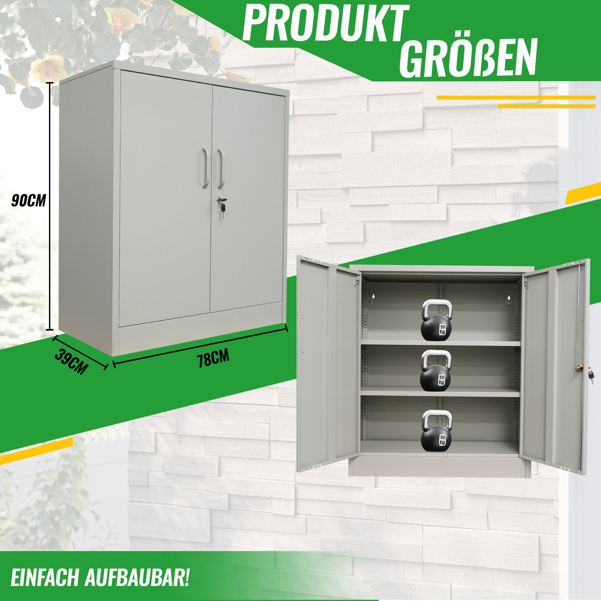 ONDIS24 Aktenschrank Mehrzweckschrank Stahlschrank - Büroschrank Metallschr günstig online kaufen