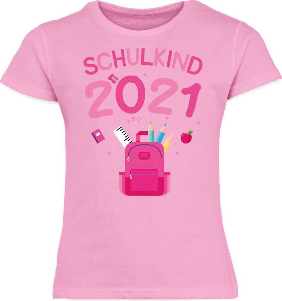 shirtracer-t-shirt-schulkind-2021-rosa-schultasche-schulkind