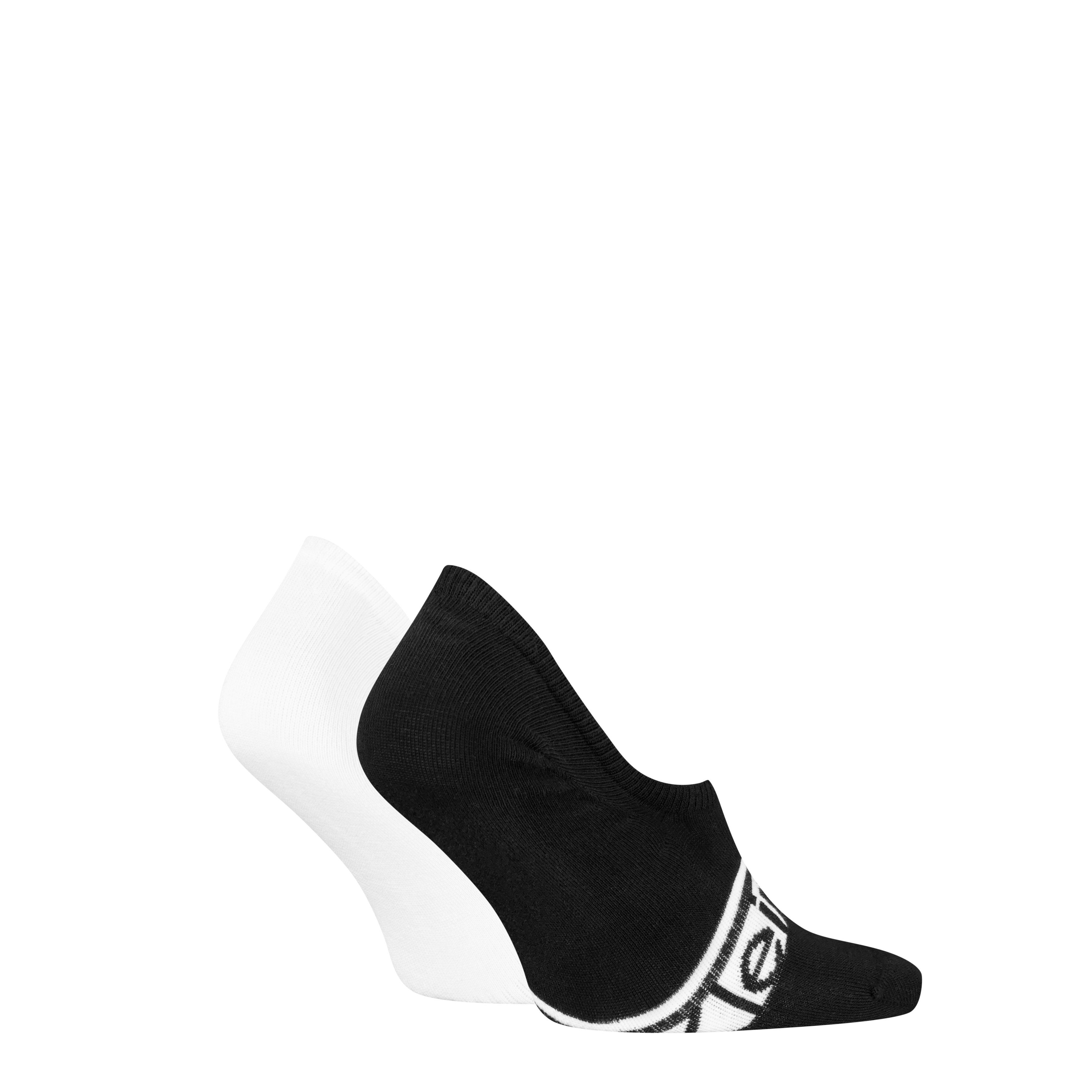 Calvin Klein Füßlinge CK MEN FOOTIE HC LOGO STRIPE (2 Paar) Antirutsch Noppen im Fersenbereich, Cotton-Mix, elastisch