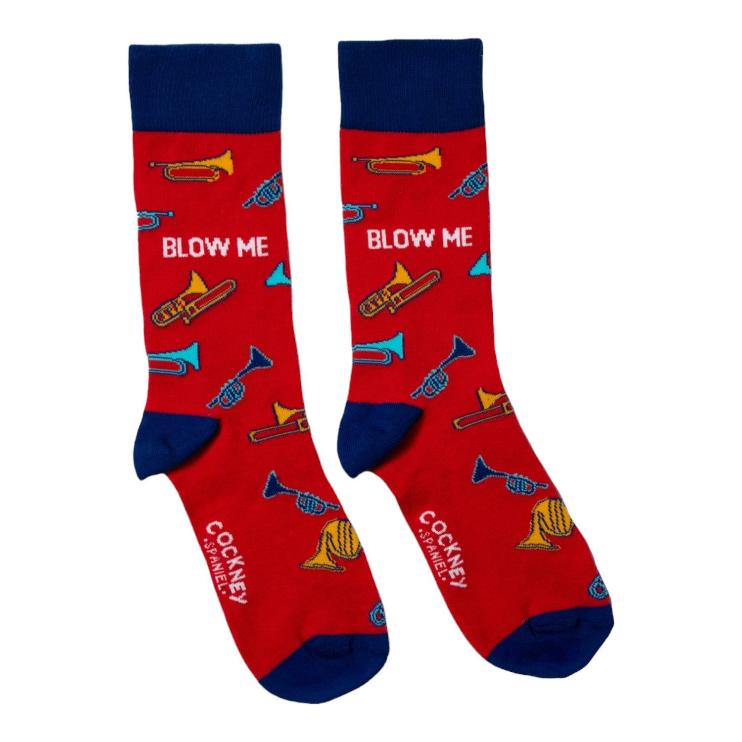 Freizeitsocken Blow me Socken Funsocken Herren Trompeten Strümpfe in 39-46 im Paar