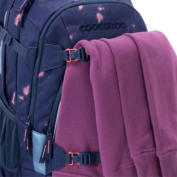 coocazoo Schulranzen Schulrucksack-Set MATE Arctic Midnight 3-teilig (3-teilig), ergonomisch, reflektiert, Körpergröße: 135 - 180 cm