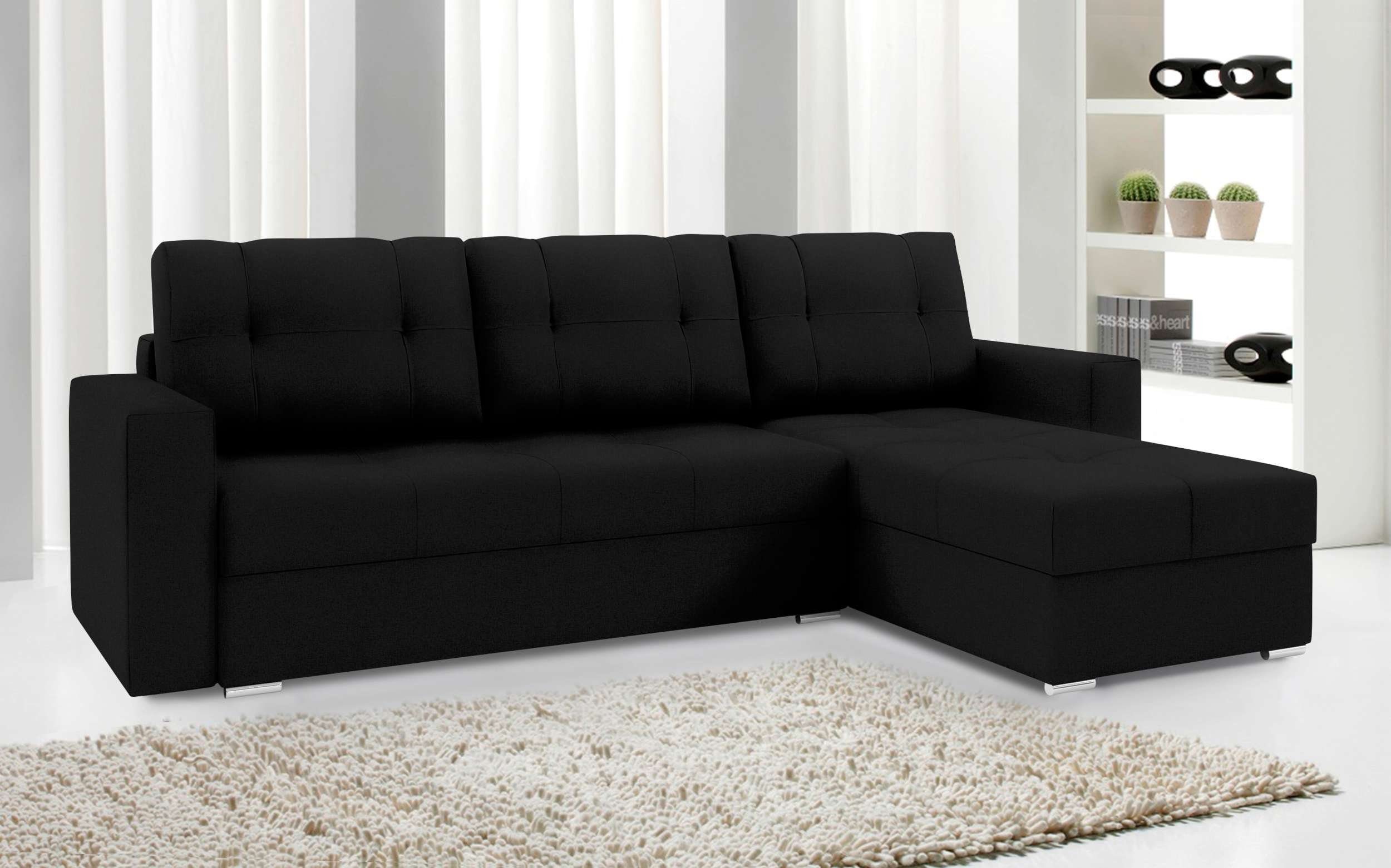 Stylefy Ecksofa Adelina, L-Form, Eckcouch, Sofa, Sitzkomfort, mit Bettfunktion, mit Bettkasten, Modern Design | Ecksofas