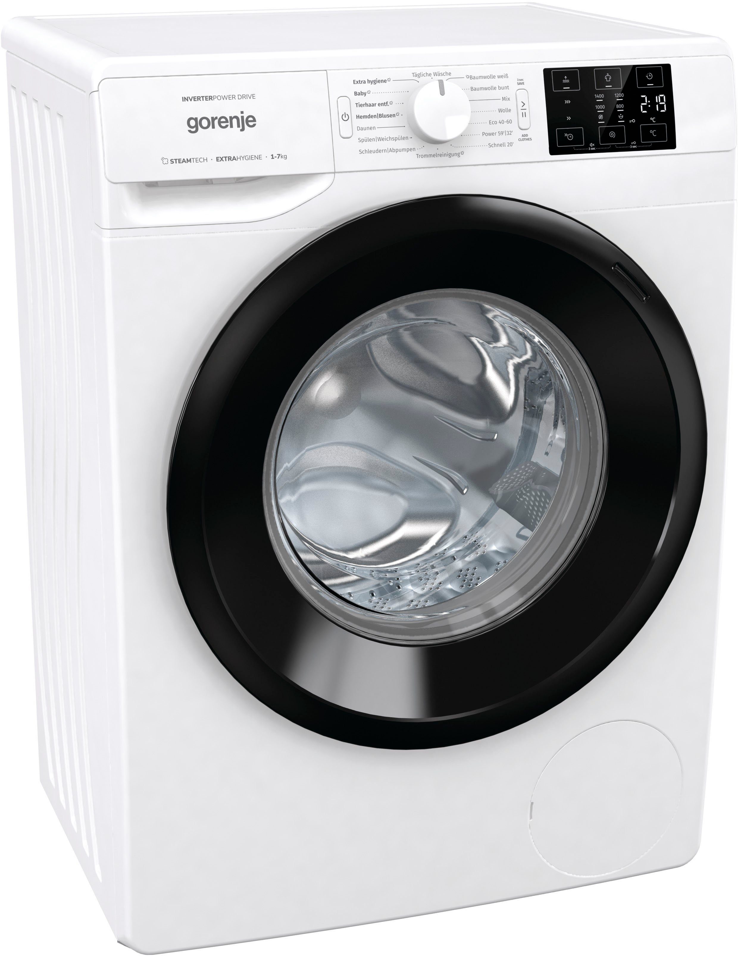 GORENJE Waschmaschine Wave NEI74SAP, 7 kg, 1400 U/min, nur 47 cm tief